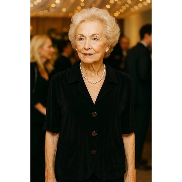 Chico's Travelers Button front size 2 Large short-sleeve top - Picture 1 of 6